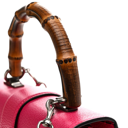 Gucci Dollar Calfskin Crystal Web Medium Dionysus Bamboo Top Handle Bag Box Pink Black Diamond 15 of 17