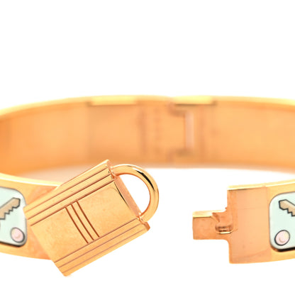 Hermes Enamel Narrow Clic Cadenas Locky Me Bracelet PM Songe Pastel 4 of 5