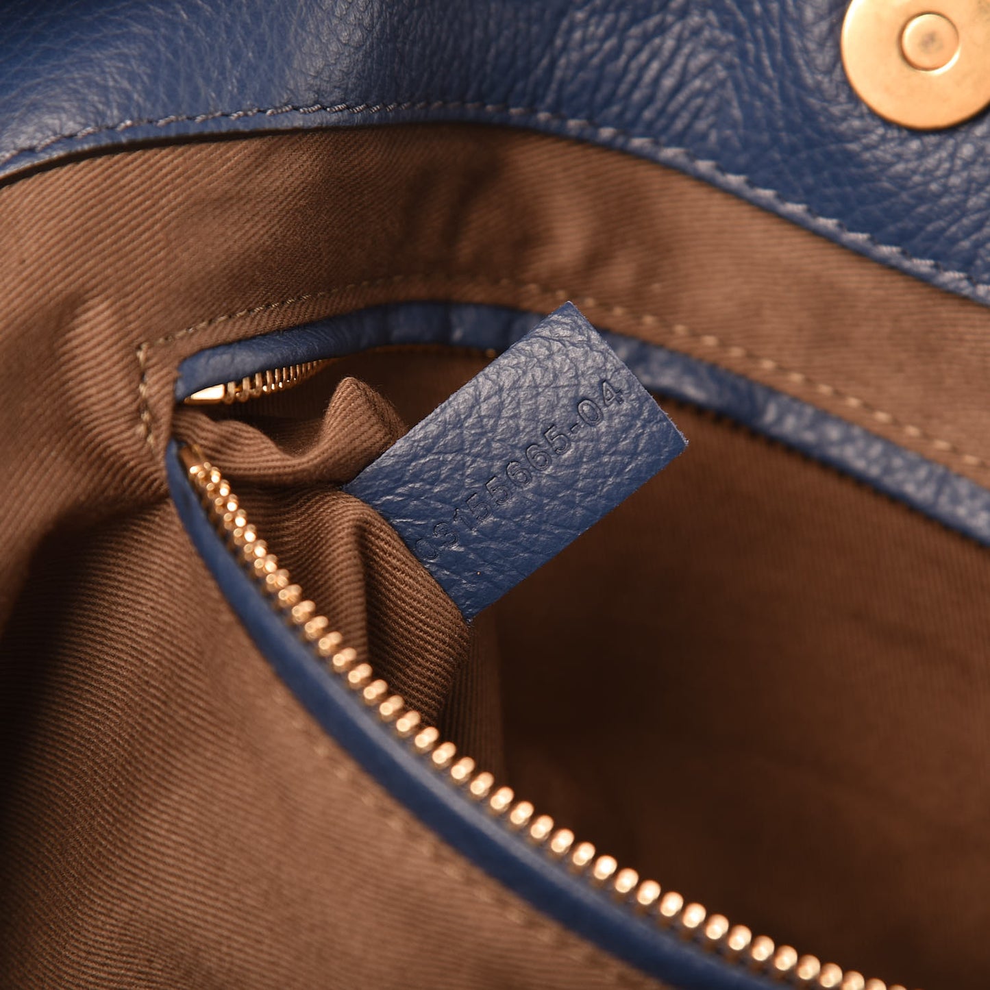 Calfskin Large New Marcie Tote Royal Navy