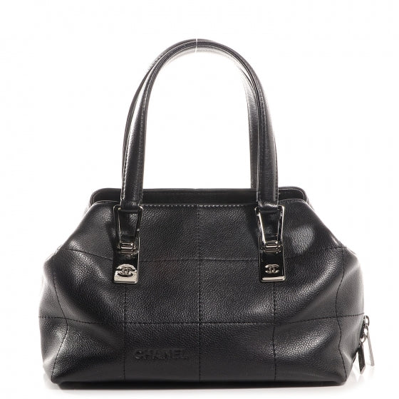 Chanel Caviar Square Stitched Medium Tote Black 1 of 8