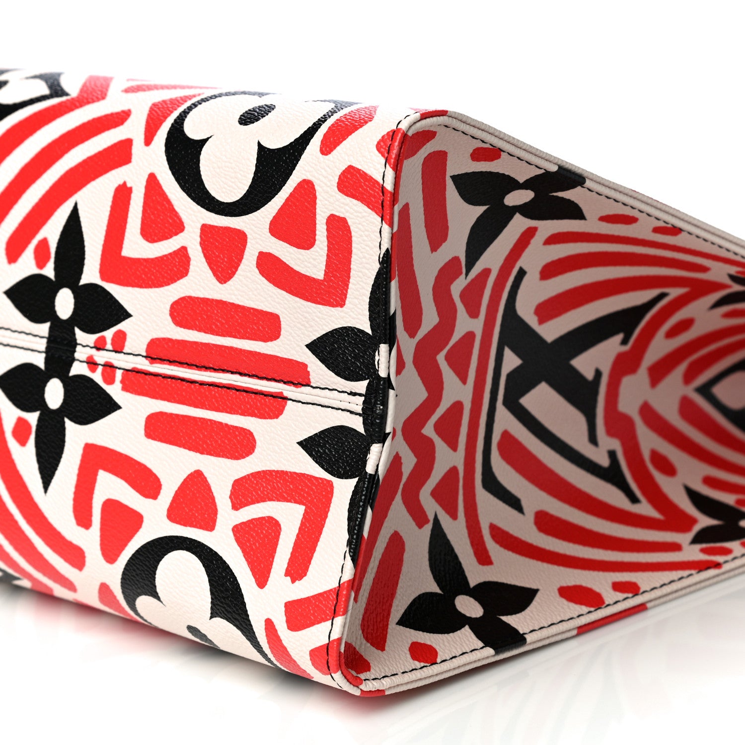 Louis Vuitton Monogram Giant Crafty Onthego GM Creme Rouge Black 9 of 9