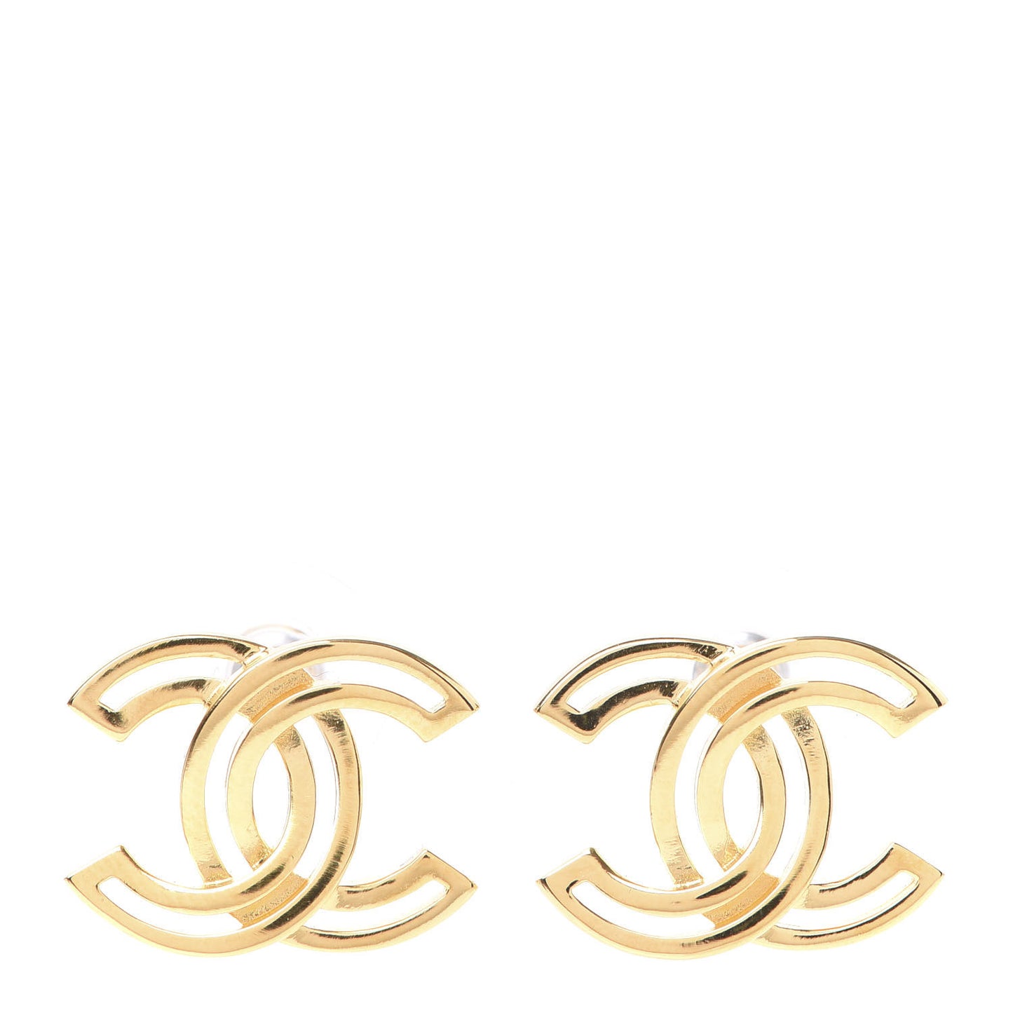 Metal Obazine CC Earrings Gold