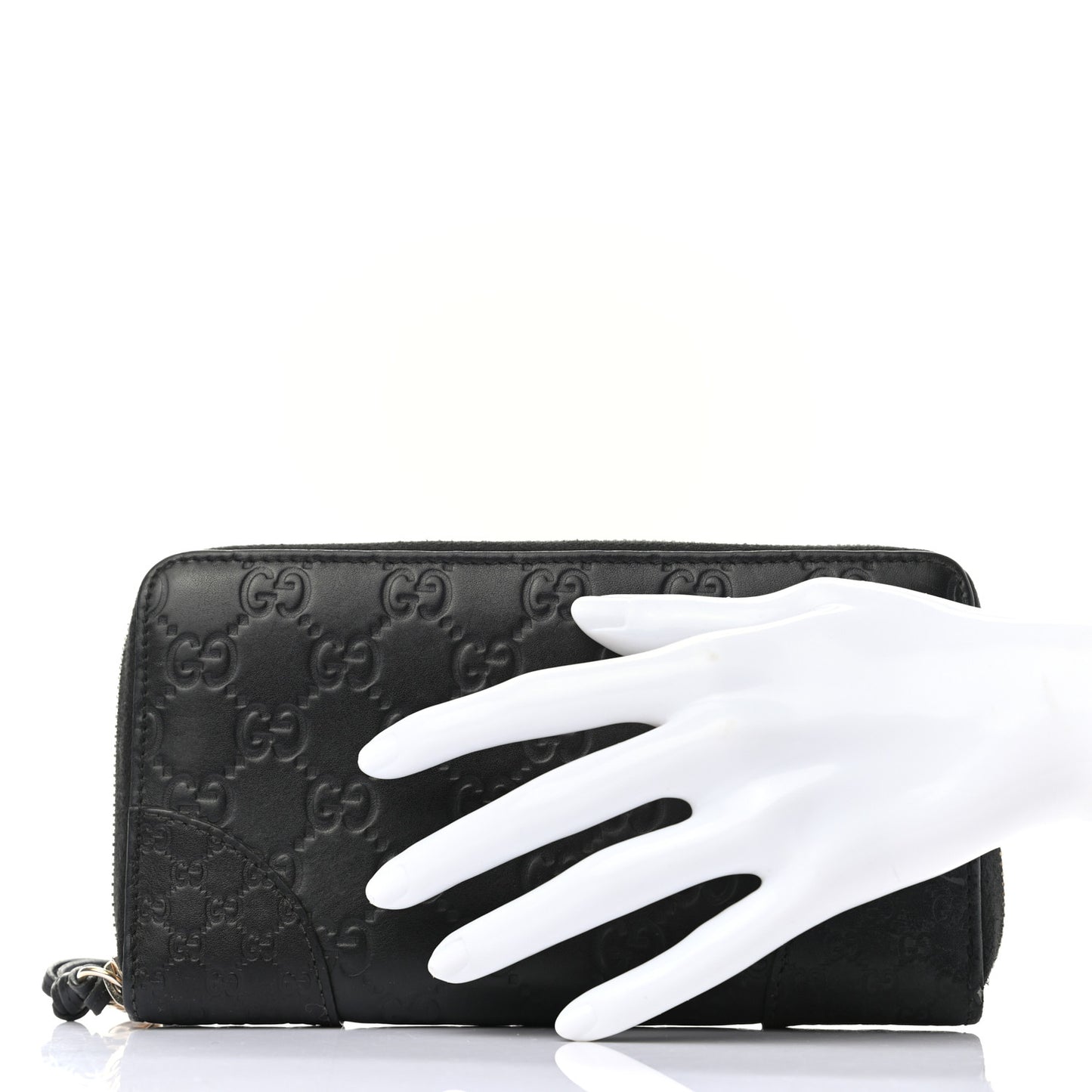 Guccissima Signature Microguccissima Bree Zip Around Wallet Black