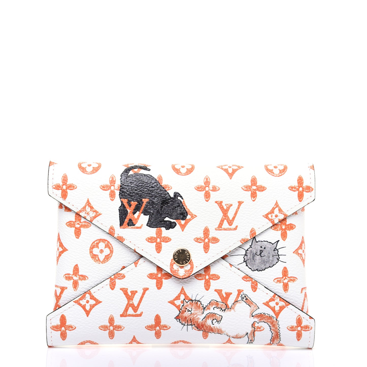 Catogram Kirigami Pochette Set Marron White Black