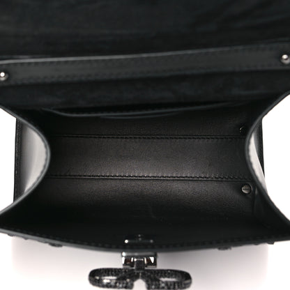 Valentino Garavani Calfskin Crystal Embroidered Mini Vsling Top Handle Bag Black 5 of 10