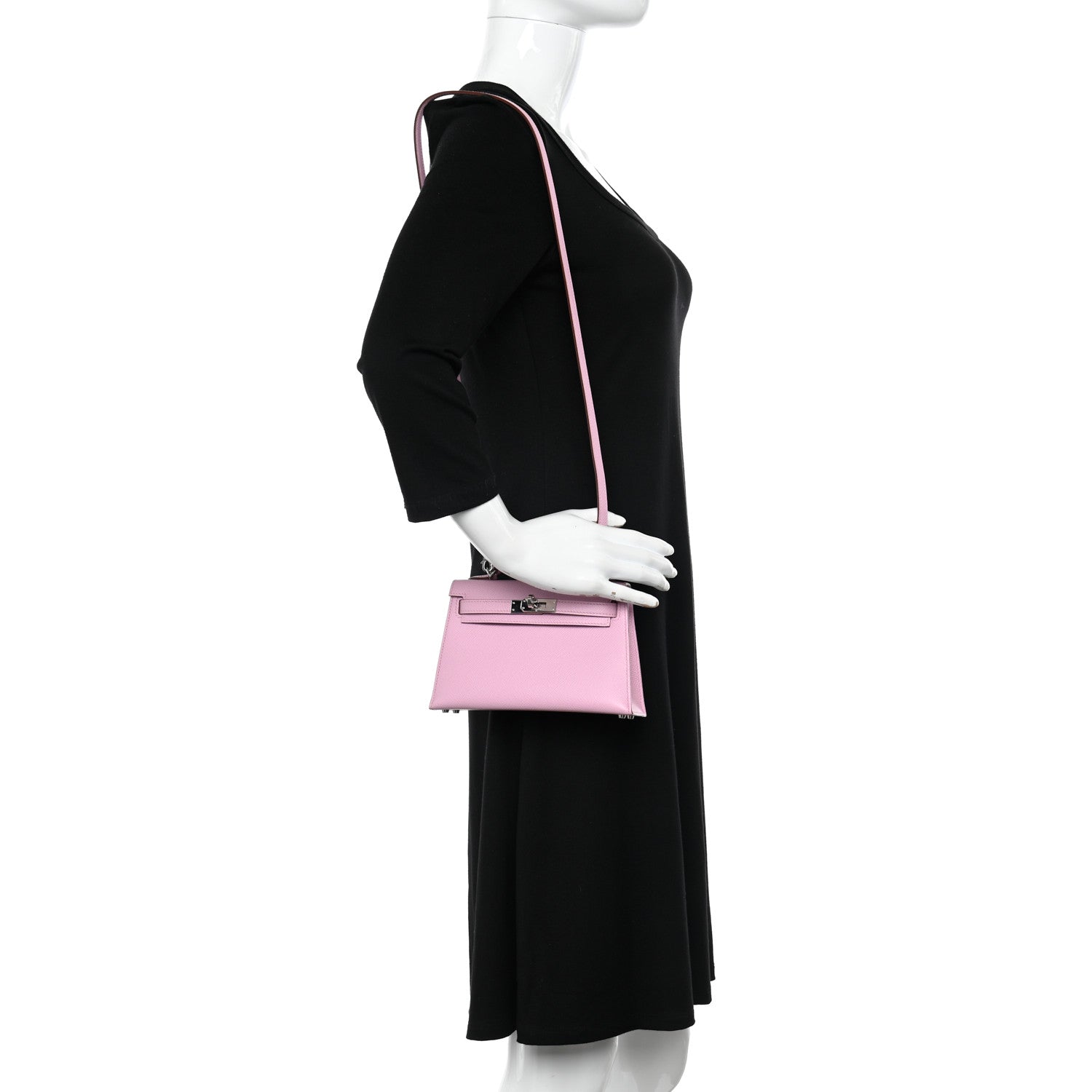 Hermes Epsom Mini Kelly Sellier 20 Mauve Sylvestre 3 of 12