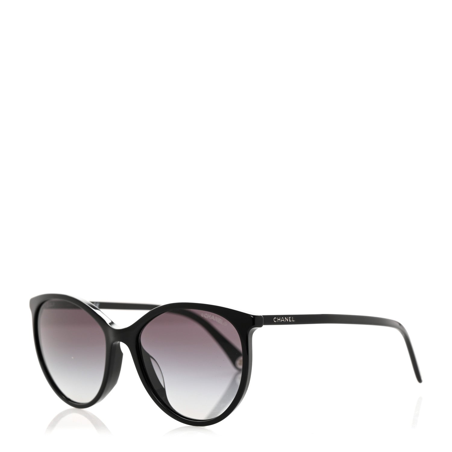 Chanel Acetate Pantos Cat Eye Sunglasses 5448-A Black 1 of 8