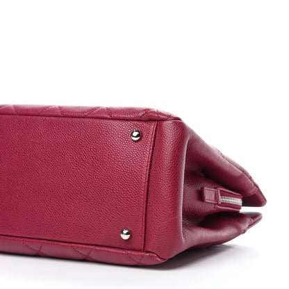 Chanel Caviar Quilted Timeless CC Shopping Tote Red 7 of 13