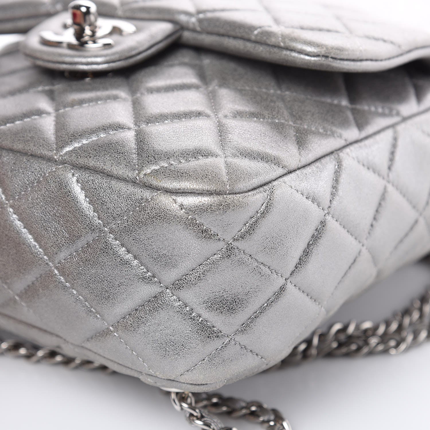 Chanel Metallic Lambskin Quilted Small In Seoul Backpack Silver 9 of 11