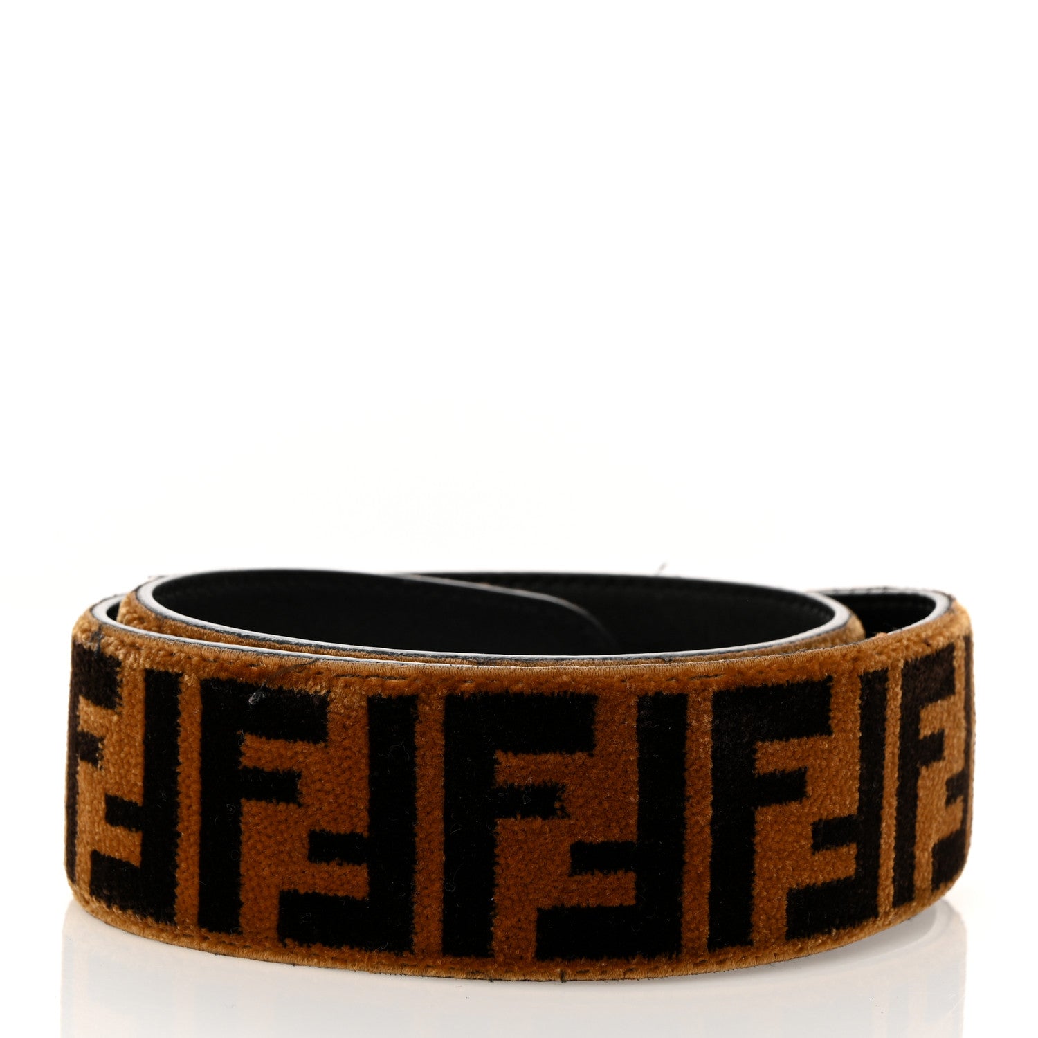 Fendi Velvet Tapestry FF Strap You Tobacco 2 of 5