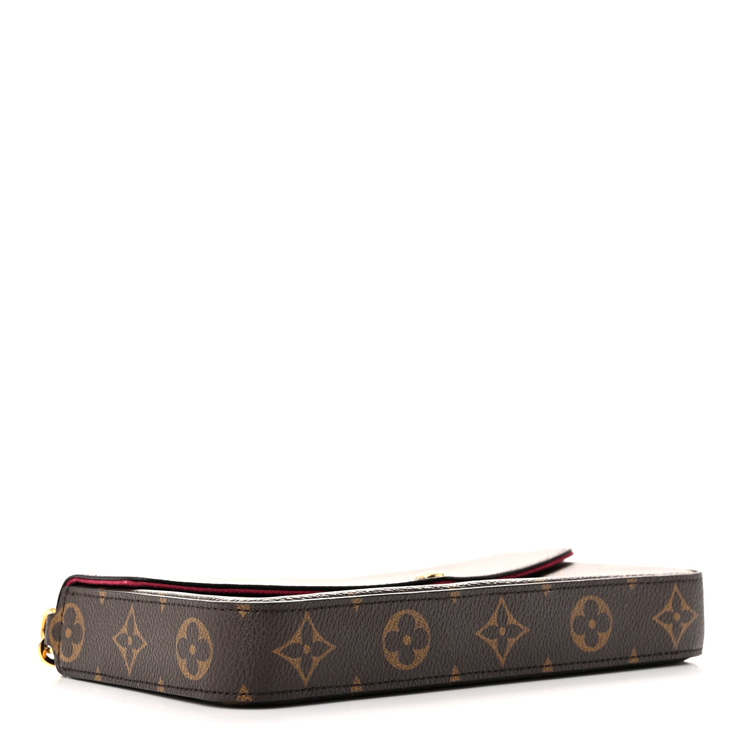 Louis Vuitton Monogram Pochette Felicie Chain Wallet Fuchsia 5 of 11