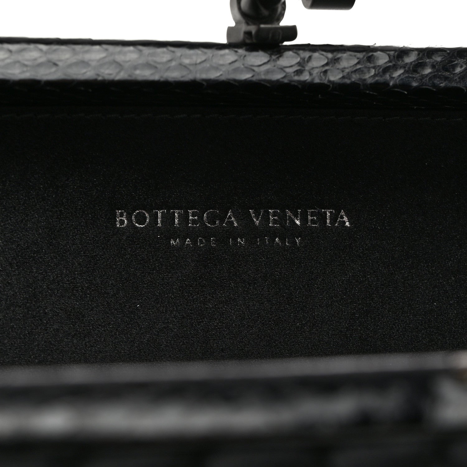 Bottega Veneta Satin Ayers Intreccio Impero Stretch Knot Clutch Black 6 of 6