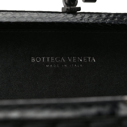 Bottega Veneta Satin Ayers Intreccio Impero Stretch Knot Clutch Black 6 of 6