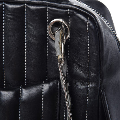 Chanel Lambskin Vertical Quilted Mademoiselle Small Camera Case Black 22 of 25