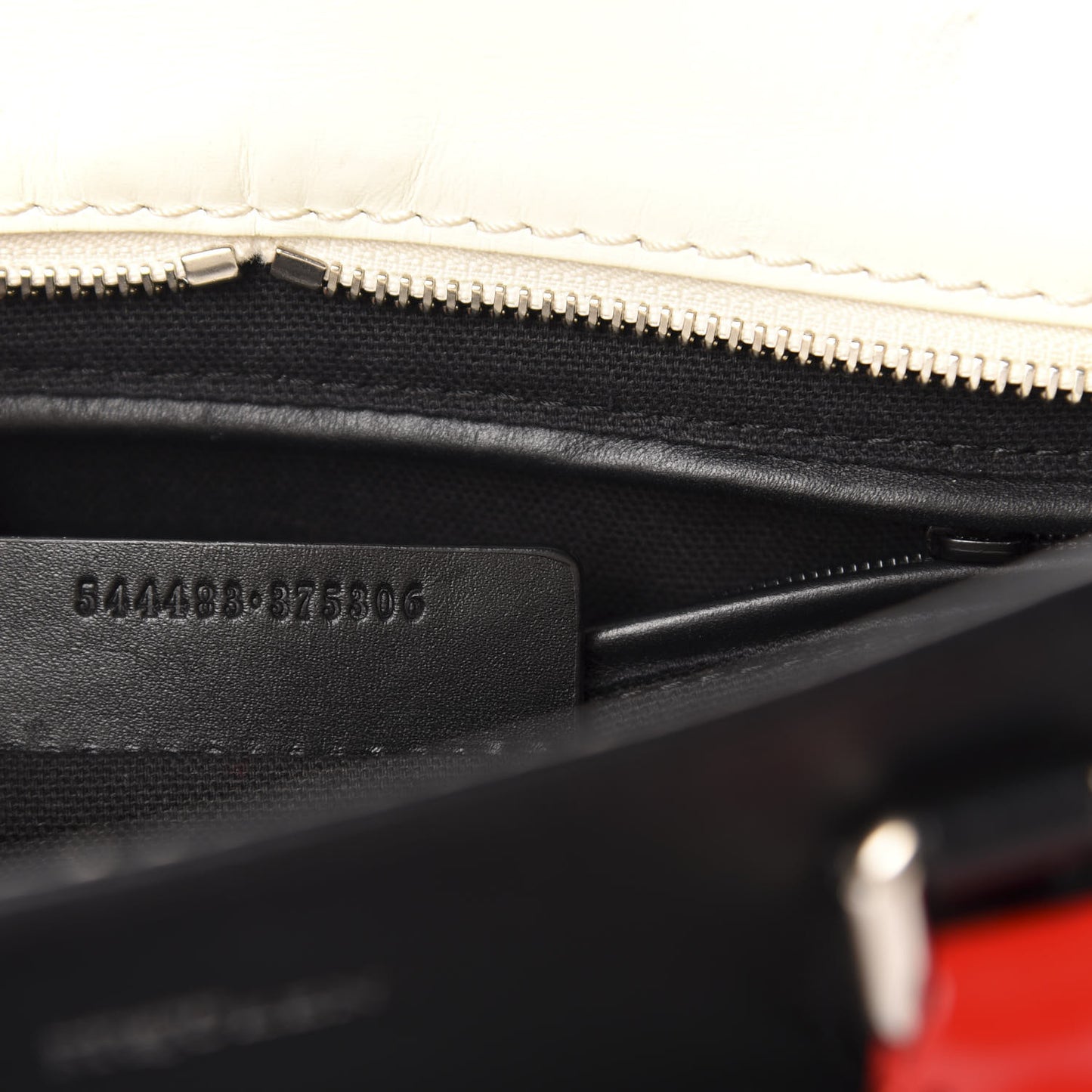 Patent Small Padlock Skull Tote Black Red