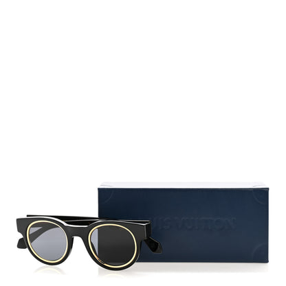 Louis Vuitton Acetate LV Legacy Round Sunglasses Z2506U Black 10 of 10