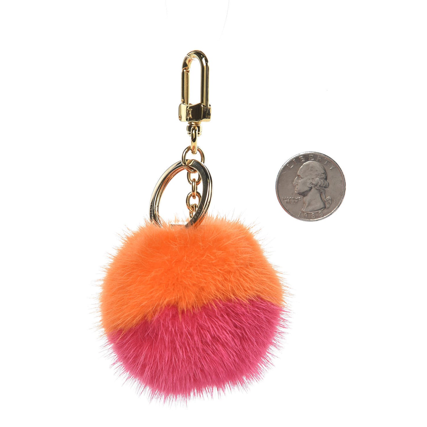 Mink Fluo Bubble Bag Charm Key Holder Orange