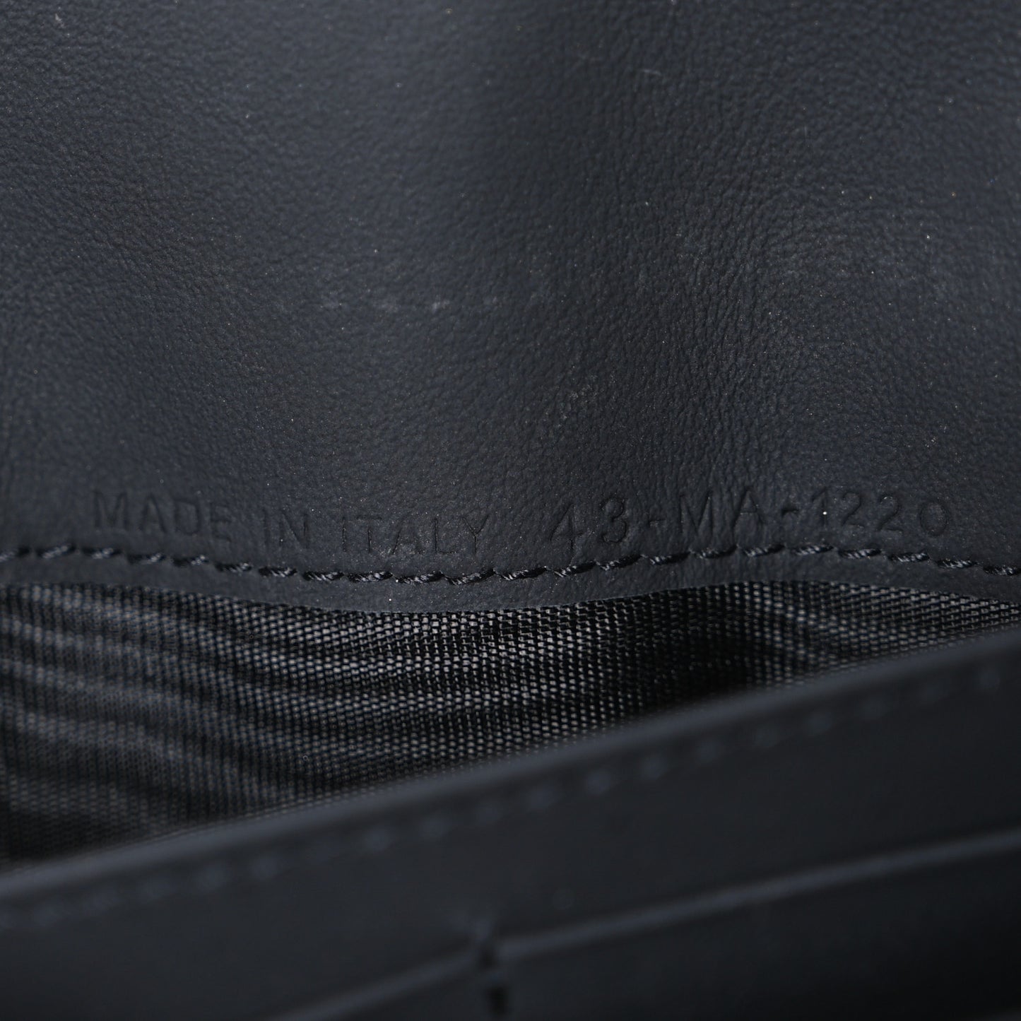Ultra Matte Calfskin Saddle Chain Wallet Pouch Black