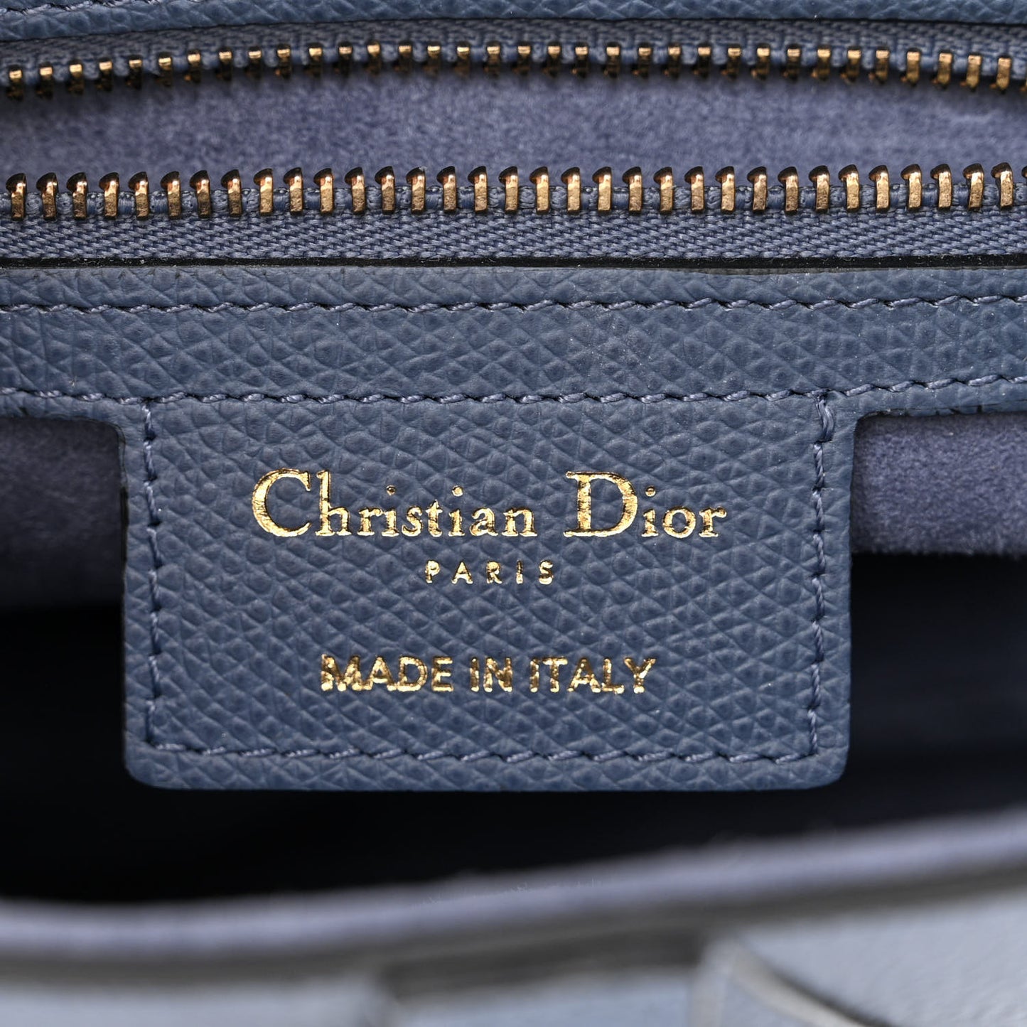 Grained Calfskin Saddle Bag Sky Blue