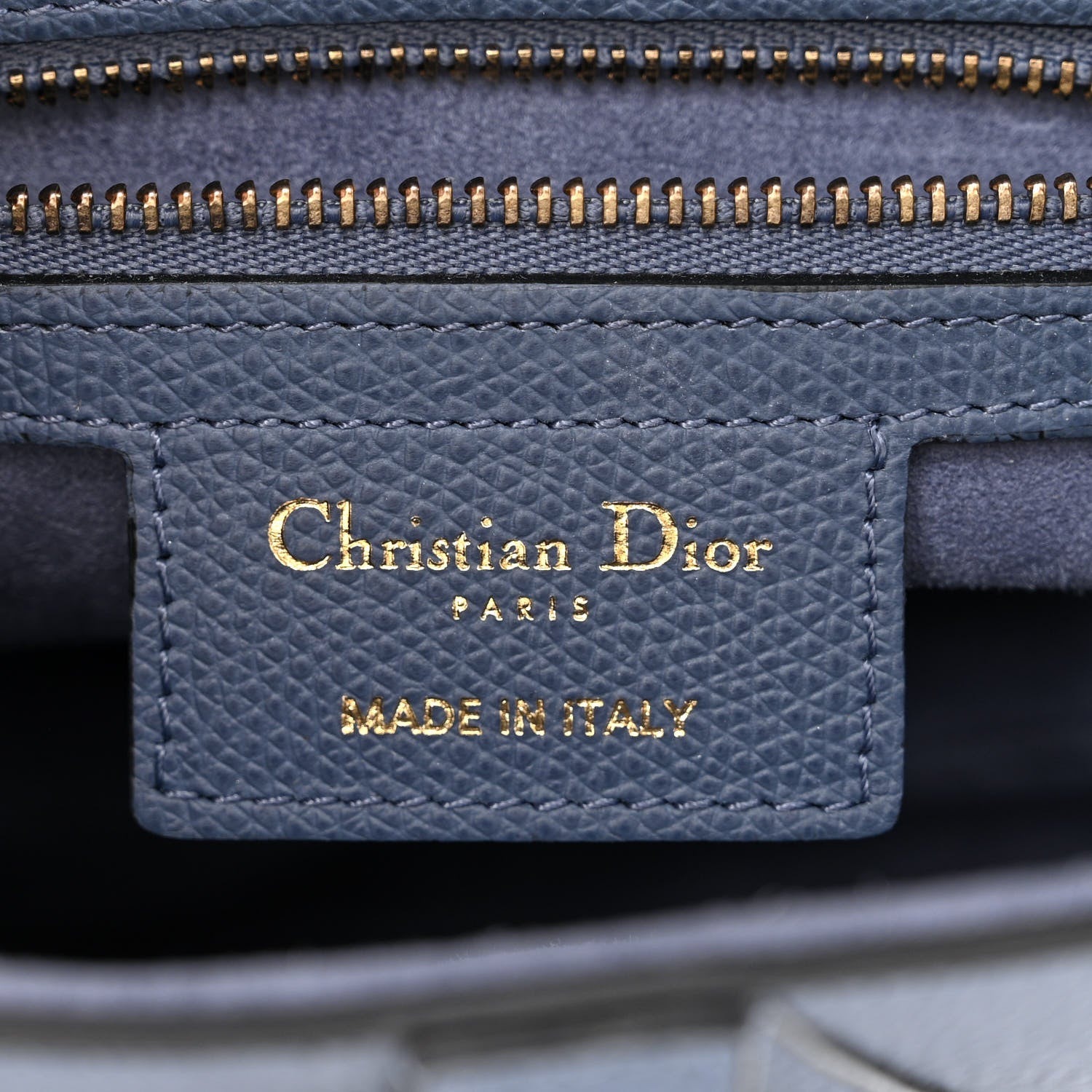 Christian Dior Grained Calfskin Saddle Bag Sky Blue 6 of 11