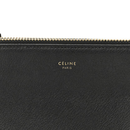 Celine Lambskin Large Trio Crossbody Bag Black 9 of 15