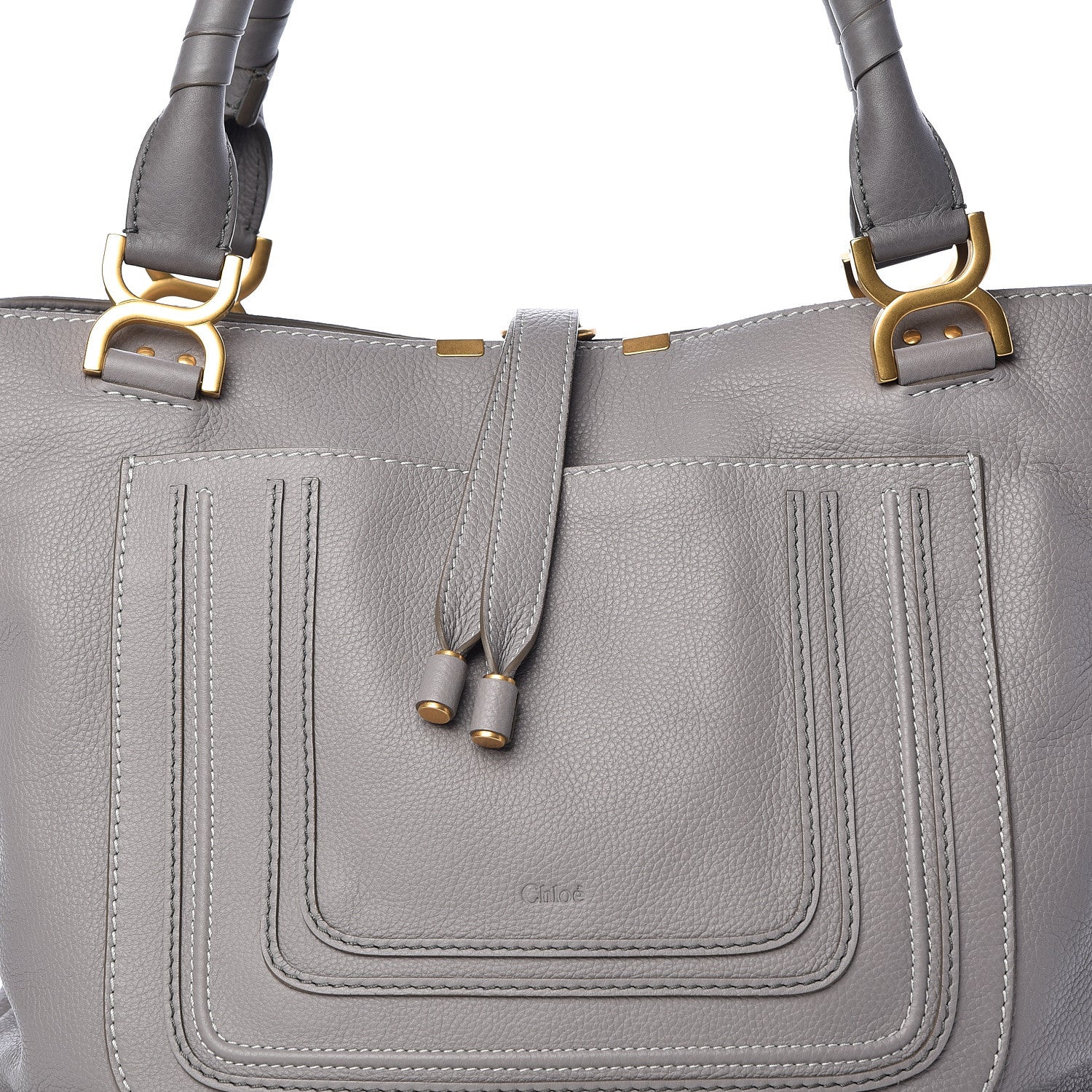 Chloe Calfskin Large New Marcie Tote Cashmere Grey 10 of 10
