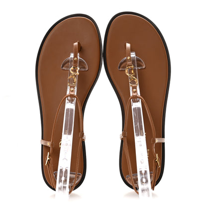 Christian Dior Calfskin C'est Dior Sandals 39 Cuir 2 of 9