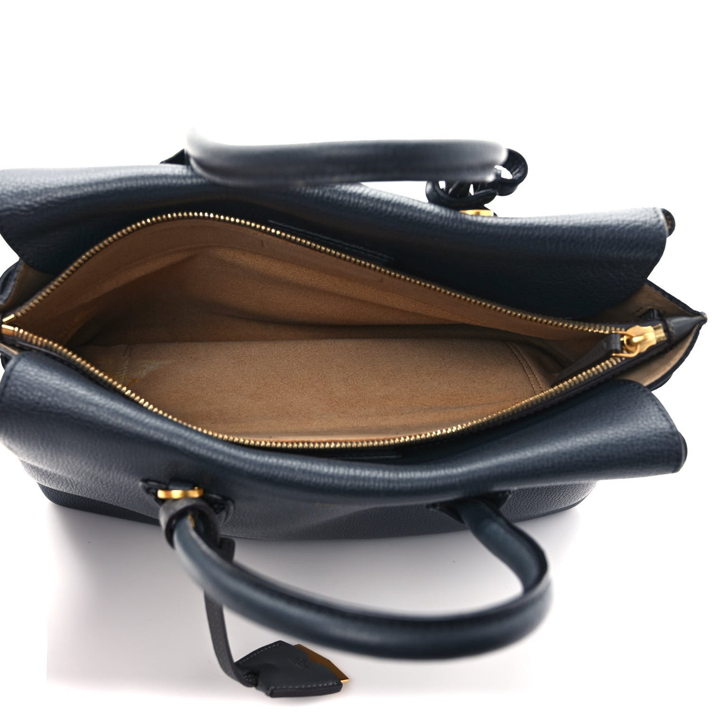 Grained Calfskin Medium Milla Tote Black