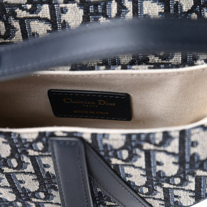 Christian Dior Oblique Mini Saddle Bag Blue 8 of 10