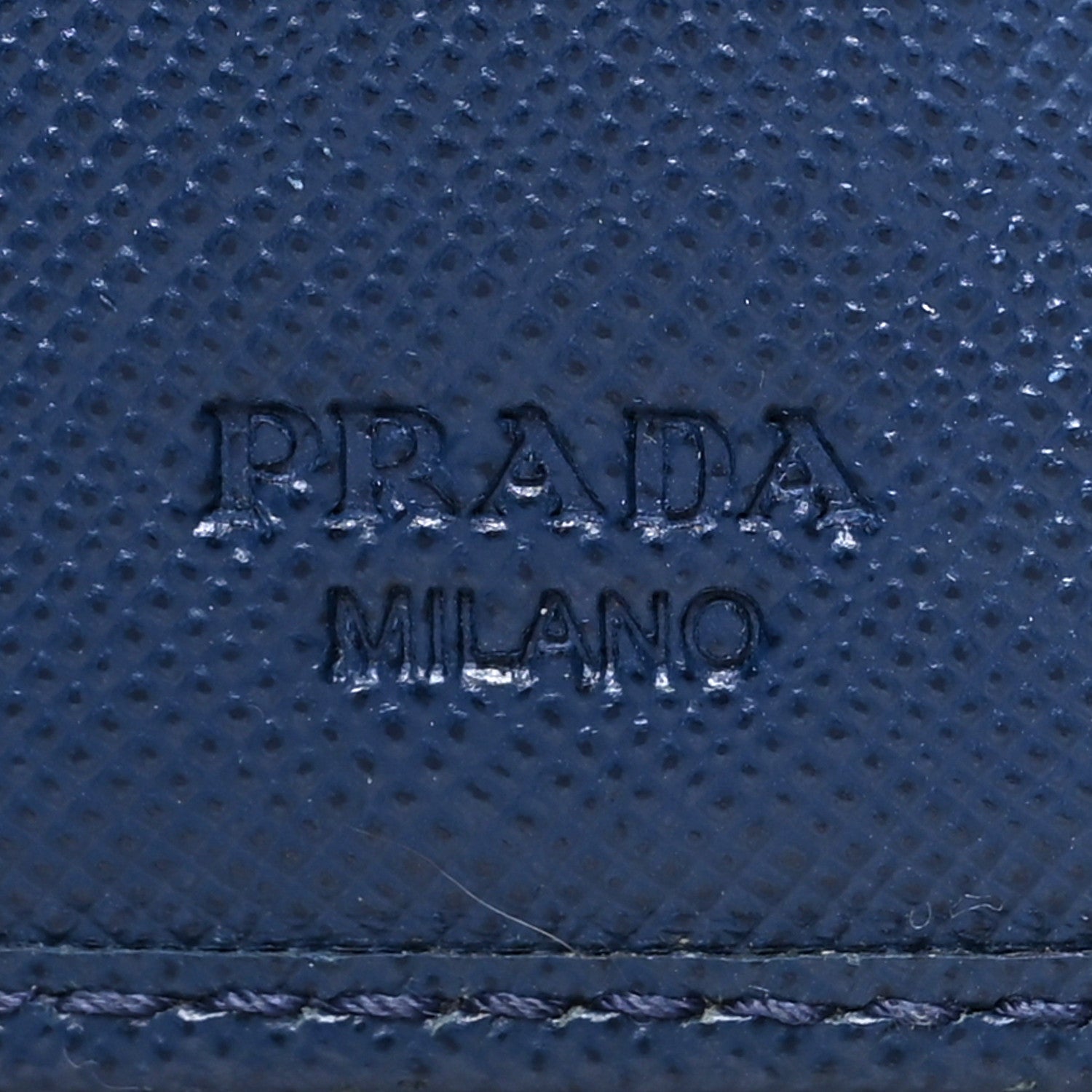 Prada Saffiano Wristlet Wallet Bleuette 6 of 7