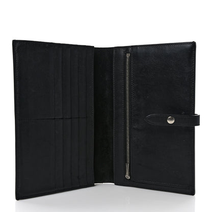 Celine Lizard Calfskin Large Multifunction Strap Wallet Black 5 of 8