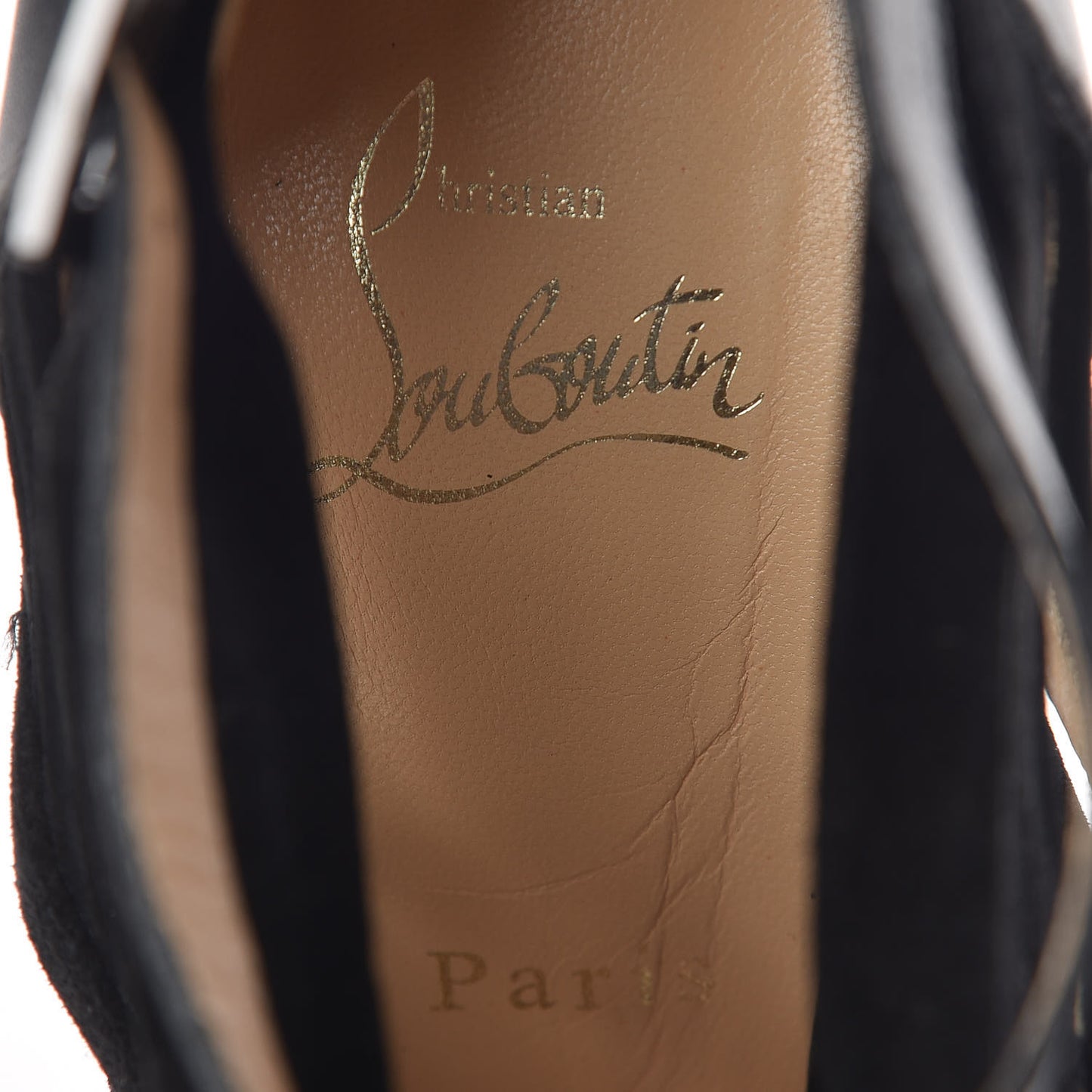 Suede Calfskin Patent Karina 120 Booties 39.5 Black