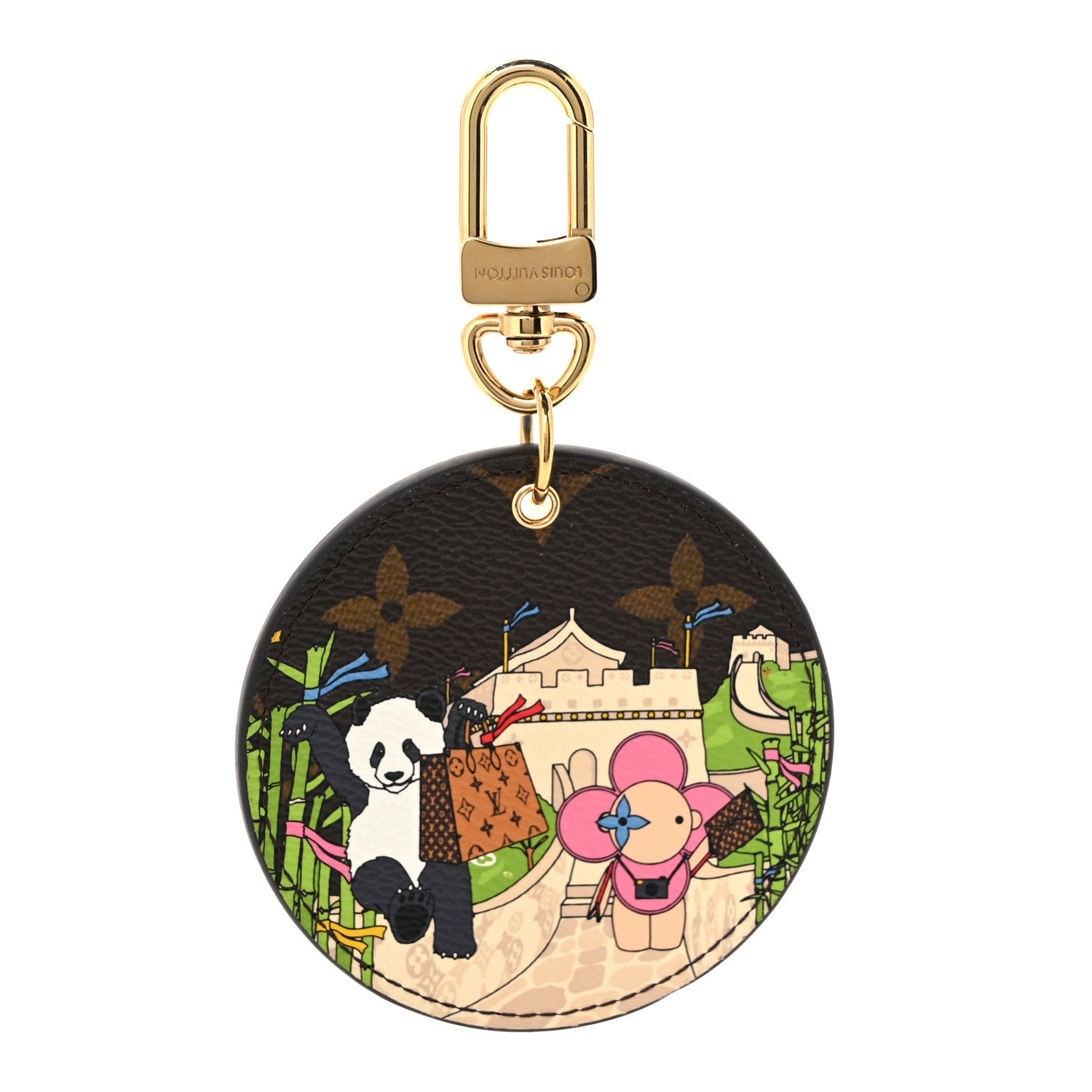Louis Vuitton Monogram 2021 Christmas Animation China Wall Bag Charm Key Ring Myosotis Blue 1 of 4
