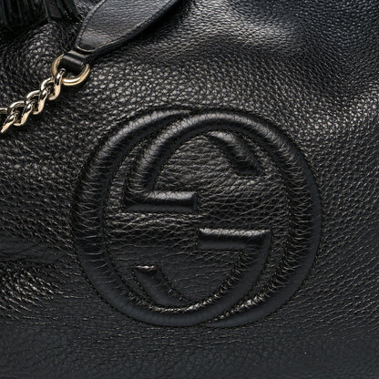 Gucci Pebbled Calfskin Medium Soho Chain Hobo Black 7 of 13