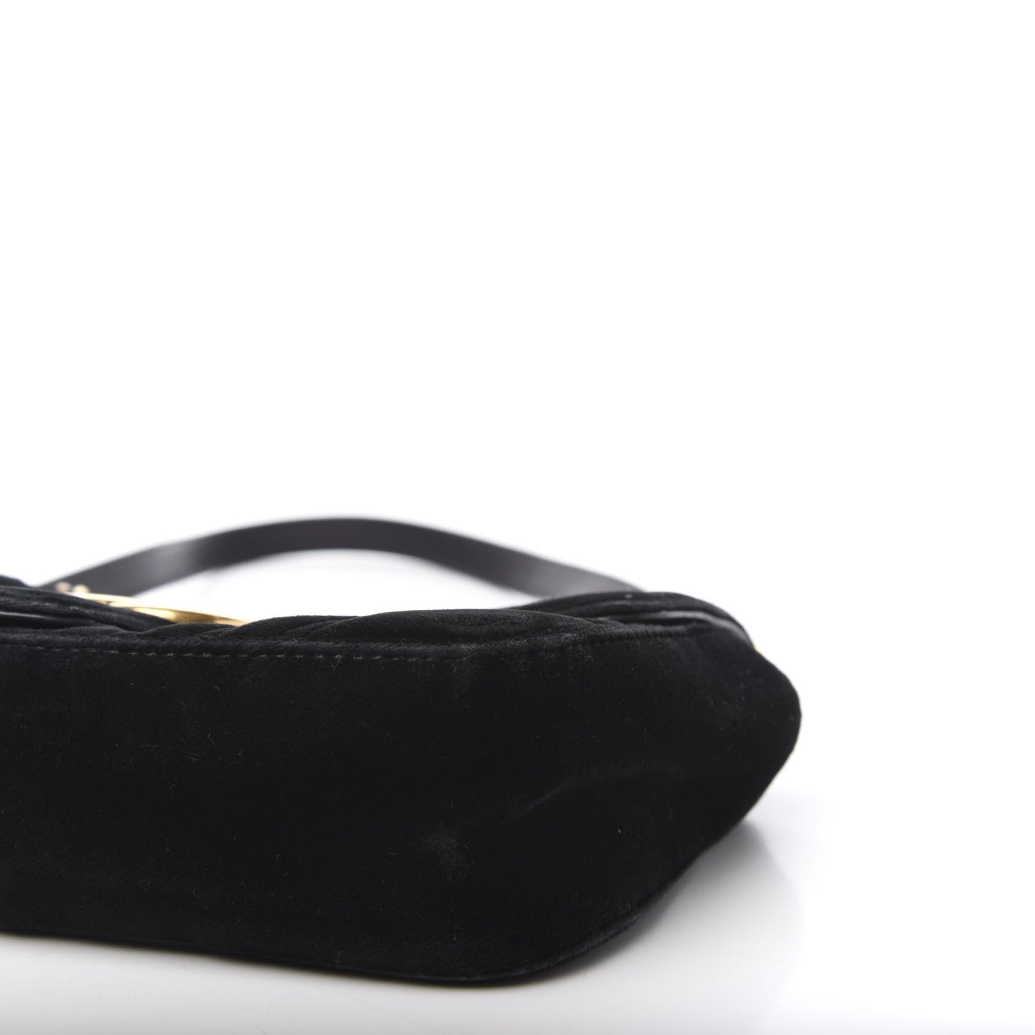 Gucci Velvet Matelasse Mini GG Marmont Shoulder Bag Black 7 of 10