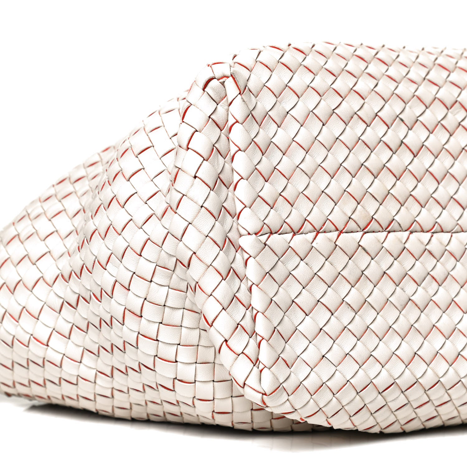 Bottega Veneta Nappa Intrecciato Medium Cabat White Orange 12 of 16