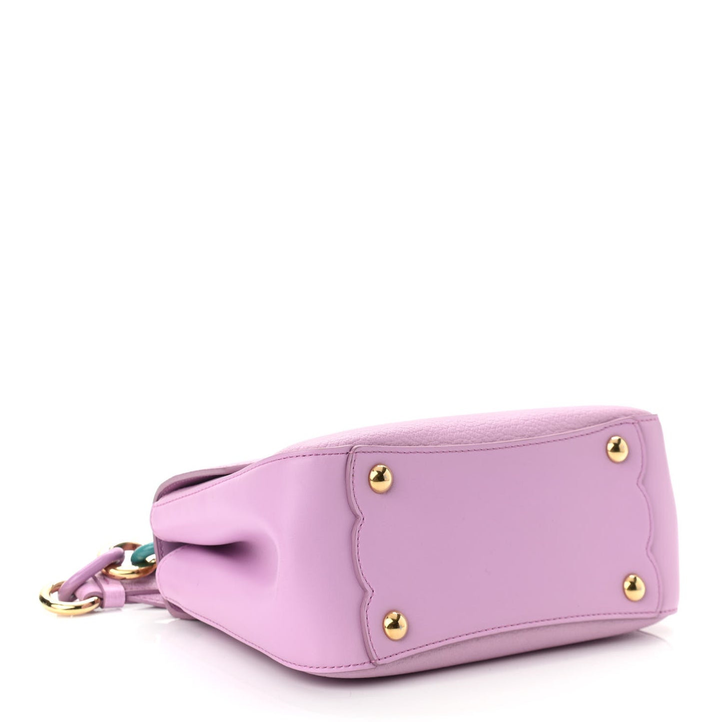 Calfskin Flower Flap Bag Pink