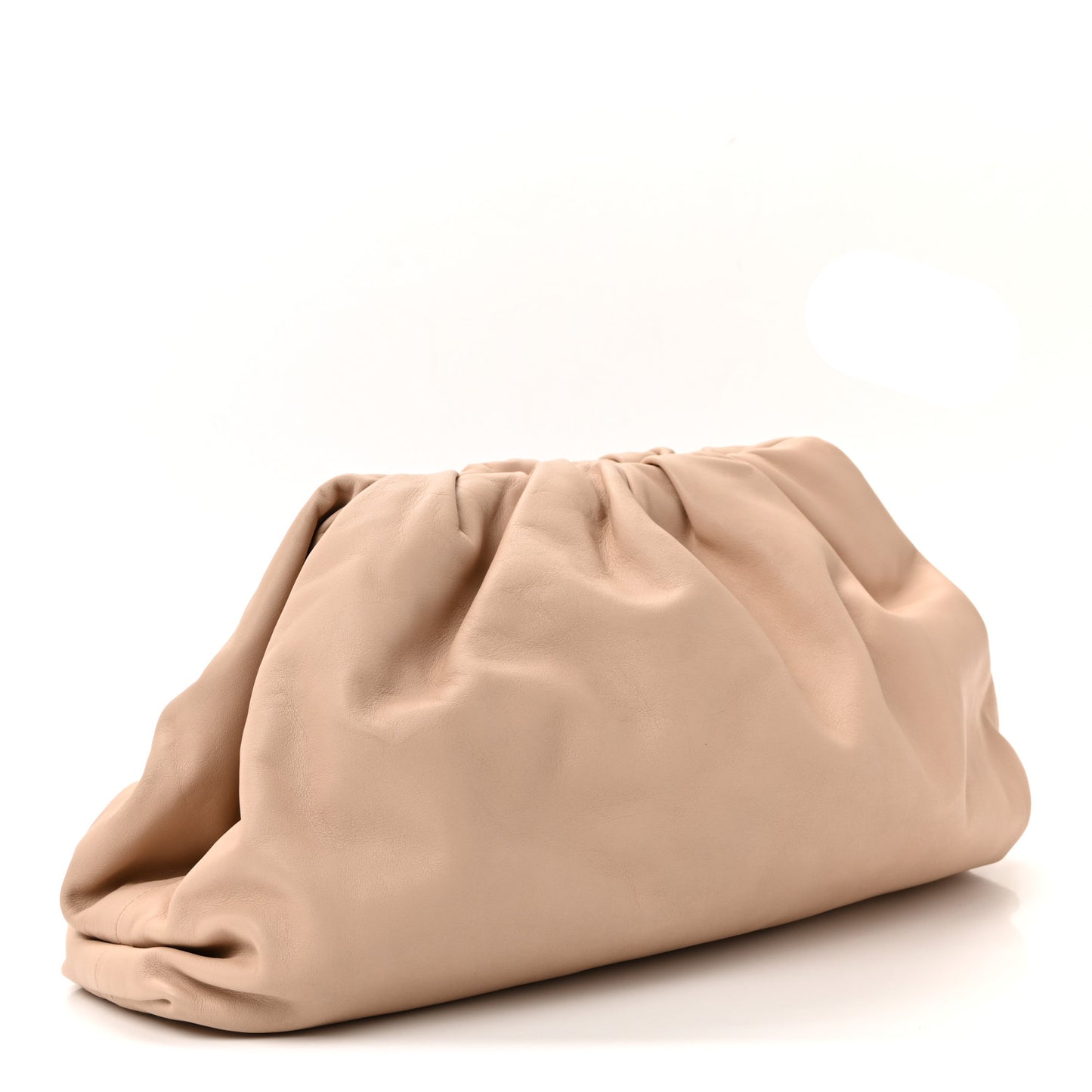 Smooth Butter Calf The Pouch Oversized Clutch Almond