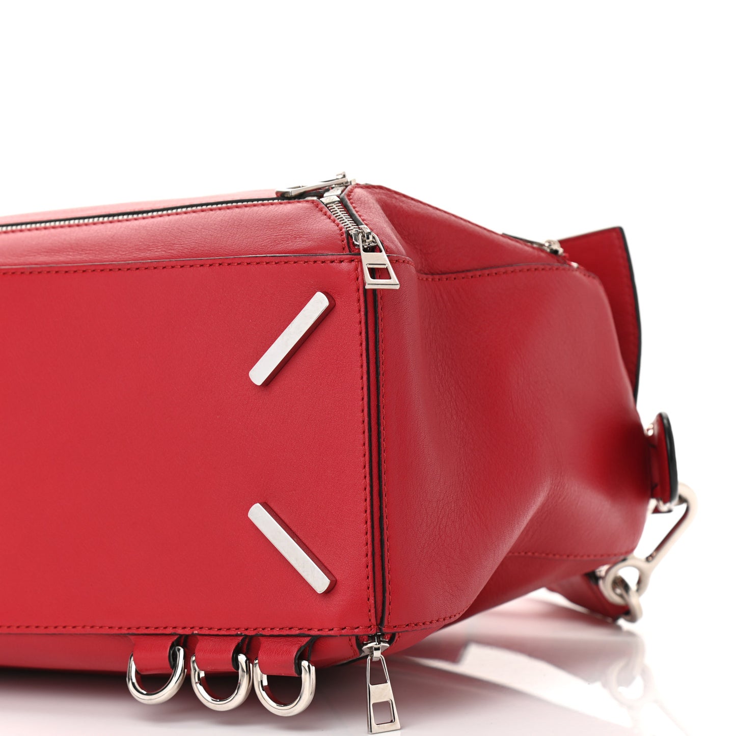 Calfskin Zipper Puzzle Bag Red