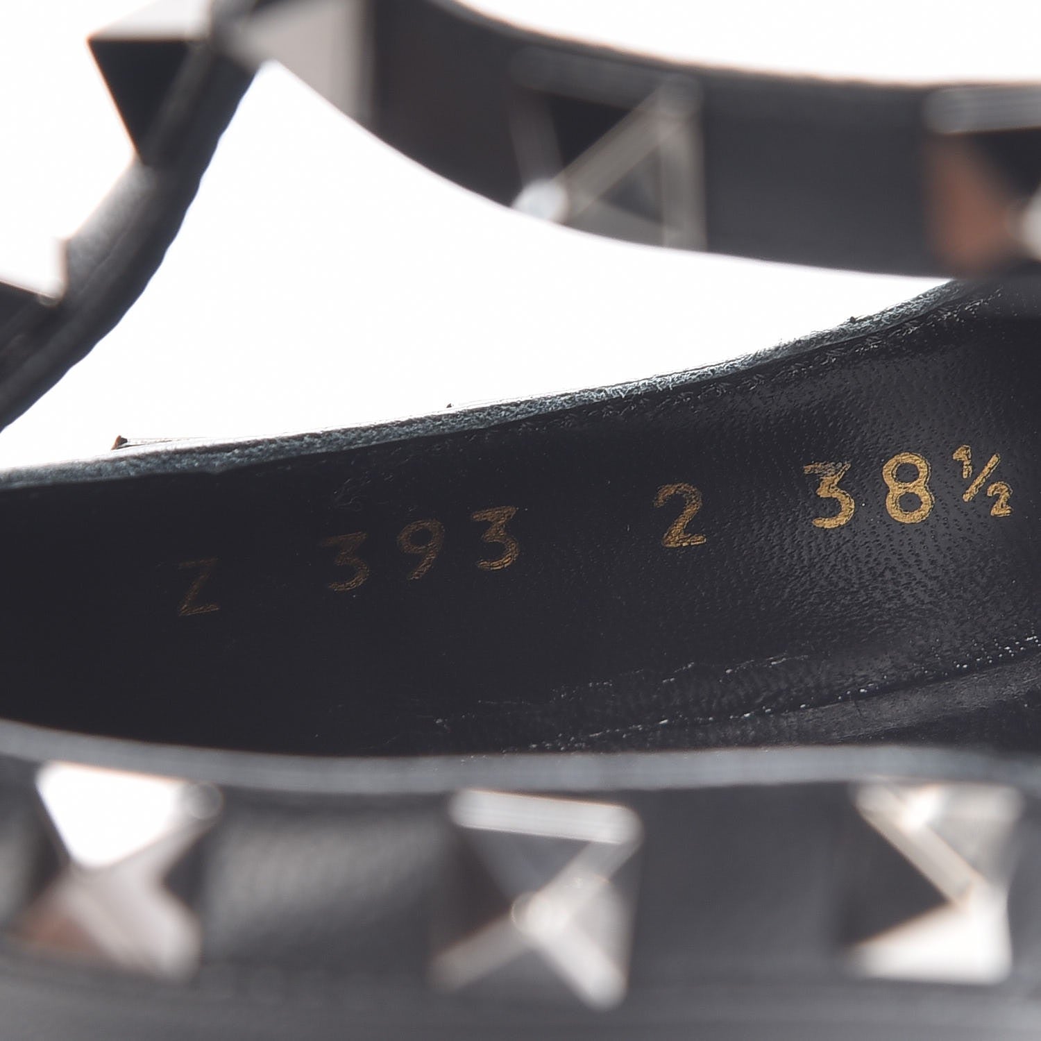 Valentino Garavani Nappa Rockstud Ankle Strap Pumps 38.5 Black 8 of 8