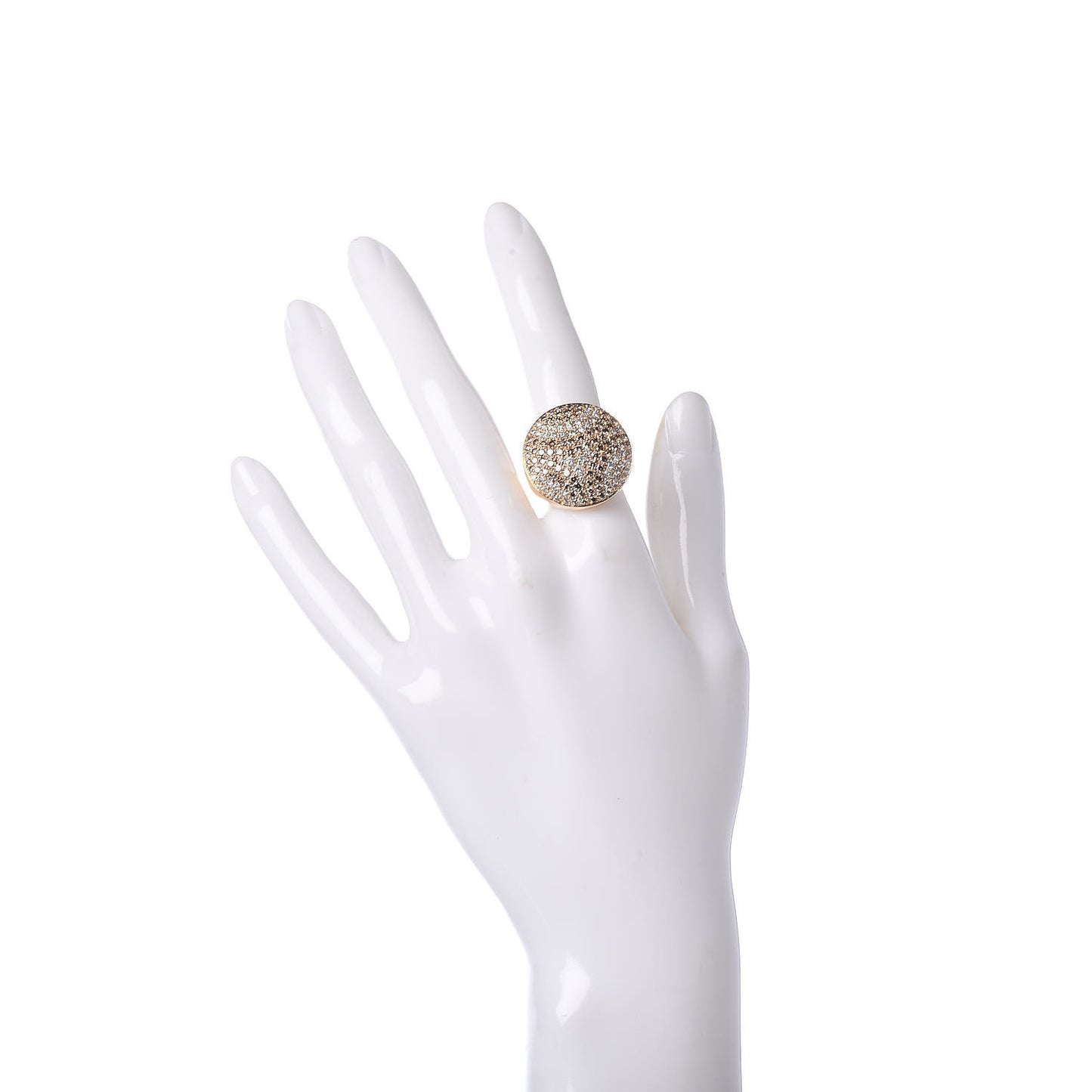 18K Yellow Gold Diamond Brown Diamond Jeton Sauvage Ring 53 6.25