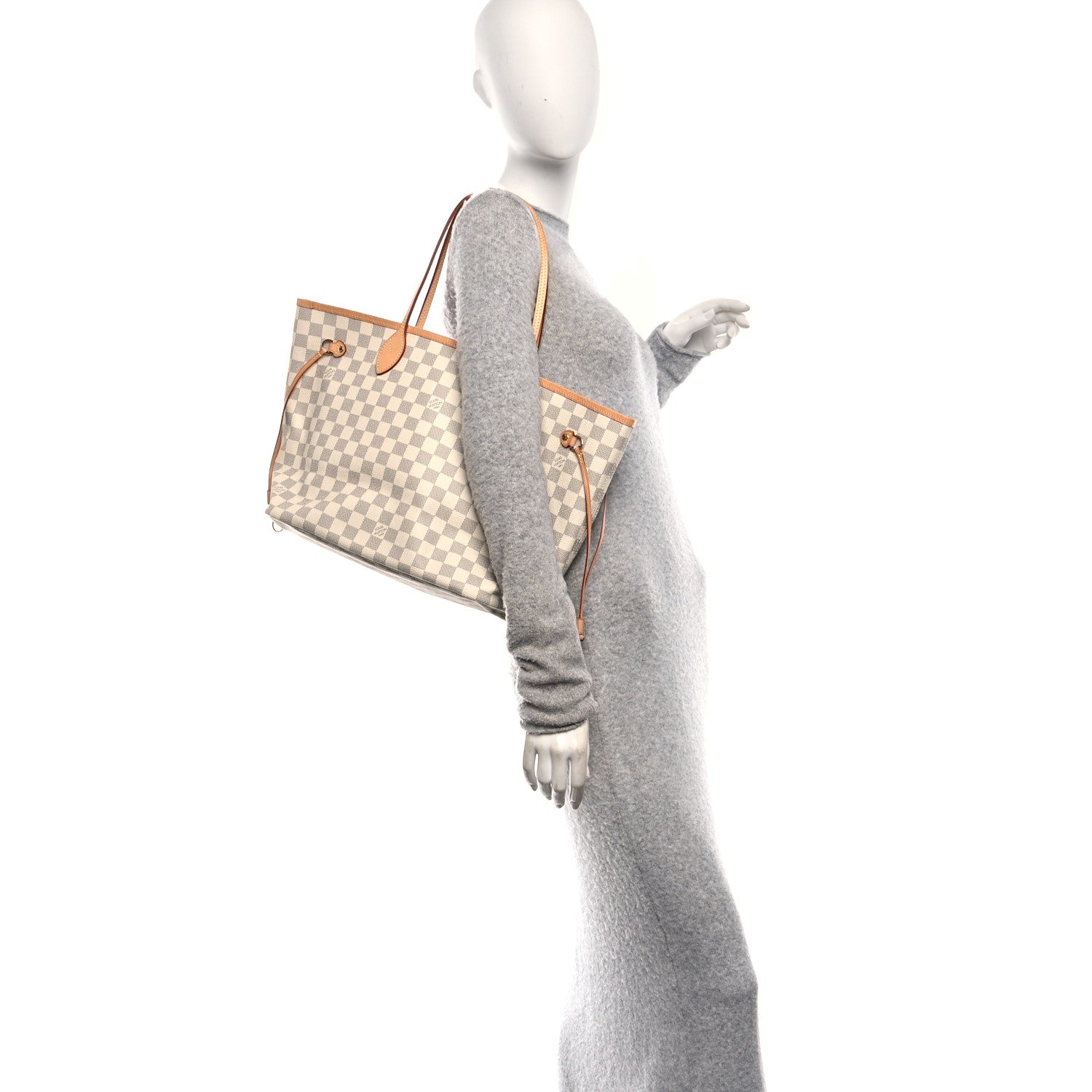 Louis Vuitton Damier Azur Neo Neverfull MM Rose Ballerine 2 of 12