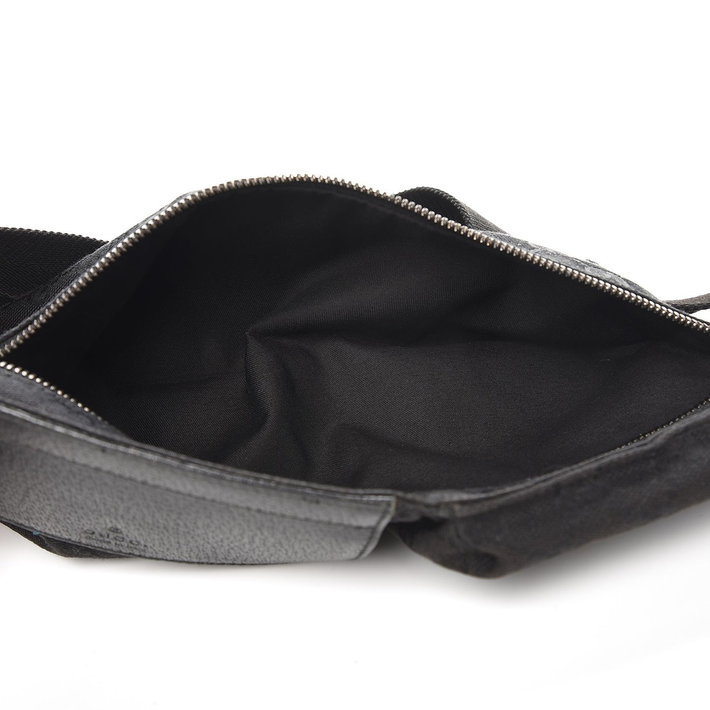 GG Monogram Double Pocket Belt Bag Black