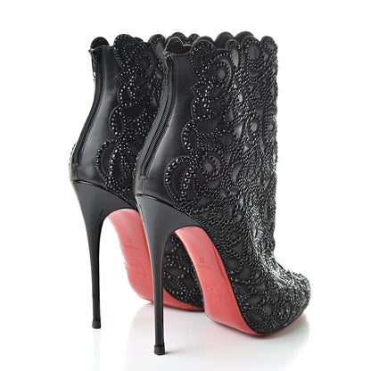 Christian Louboutin Calfskin Strass Rihanini 120 Booties 37 Black 4 of 11