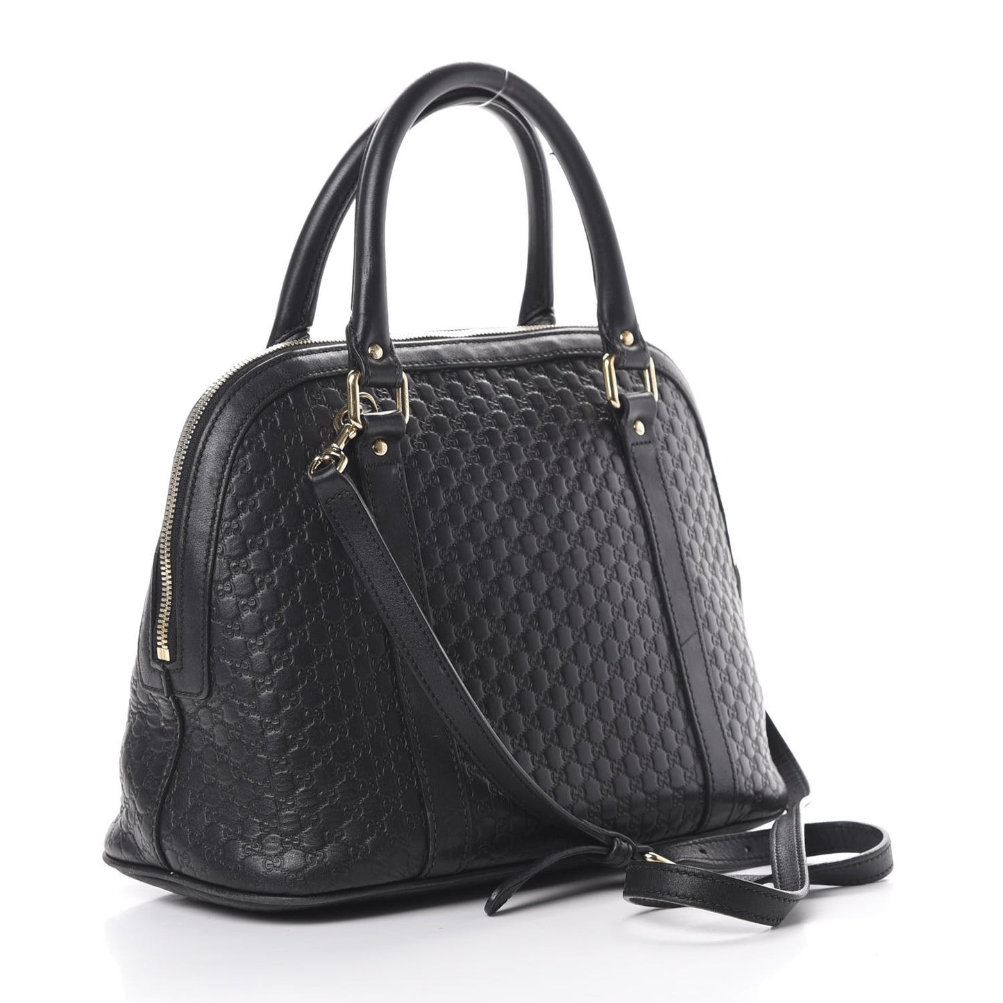 Microguccissima Medium Dome Bag Black