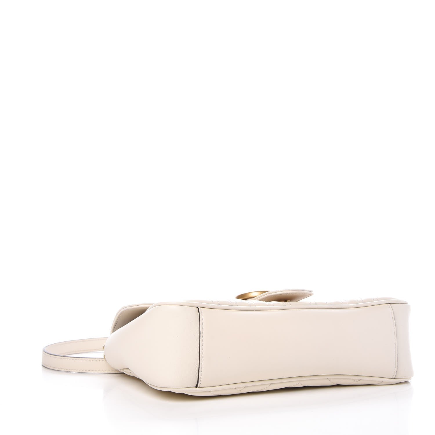 Gucci Calfskin Matelasse Small GG Marmont Shoulder Bag White 4 of 7