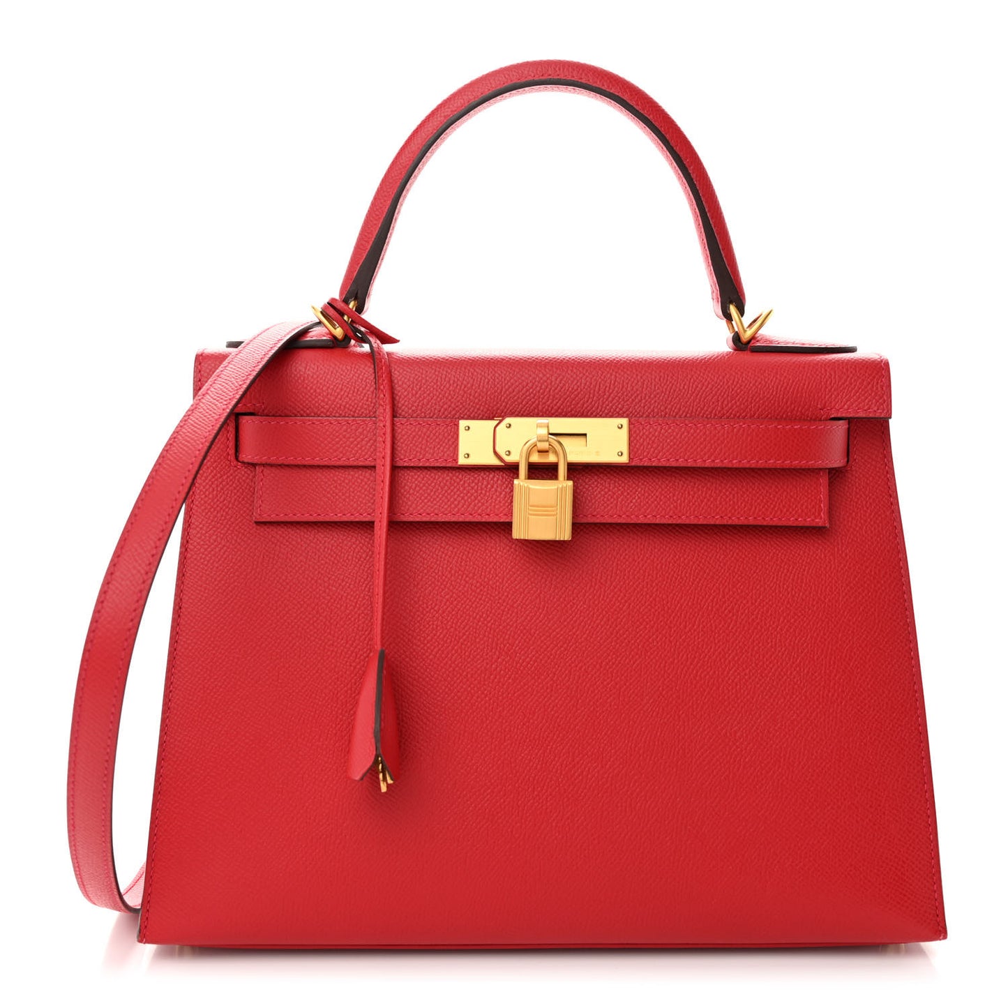 Epsom Horseshoe Kelly Sellier 28 Rouge Casaque Abricot