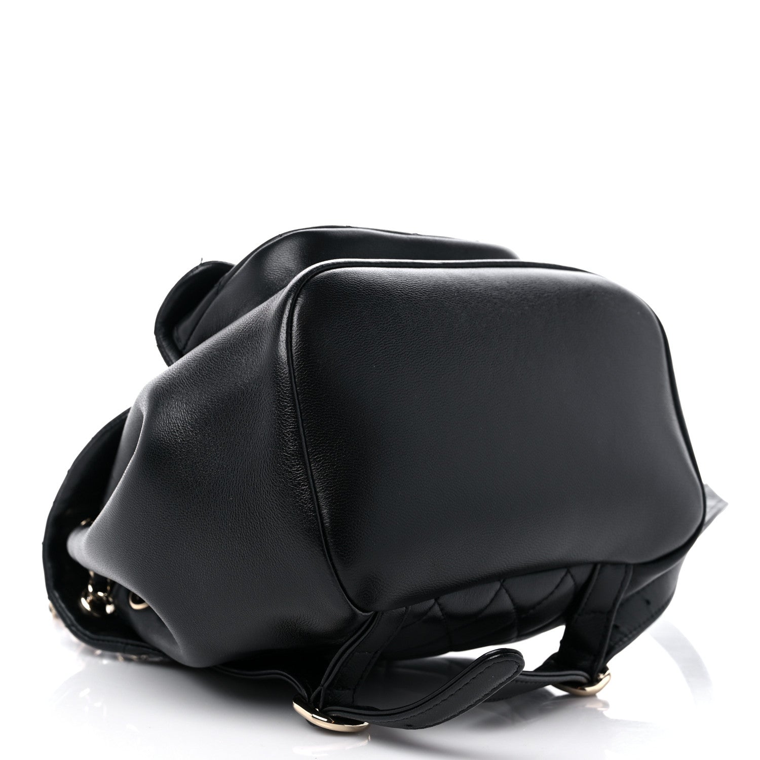 Chanel Lambskin Quilted Small Duma Drawstring Backpack Black 4 of 12