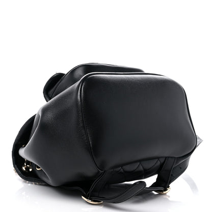 Chanel Lambskin Quilted Small Duma Drawstring Backpack Black 4 of 12