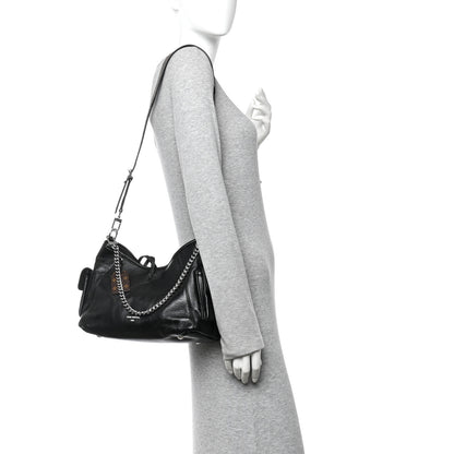 Louis Vuitton Lambskin CarryAll Cargo Vibe PM Black 2 of 9